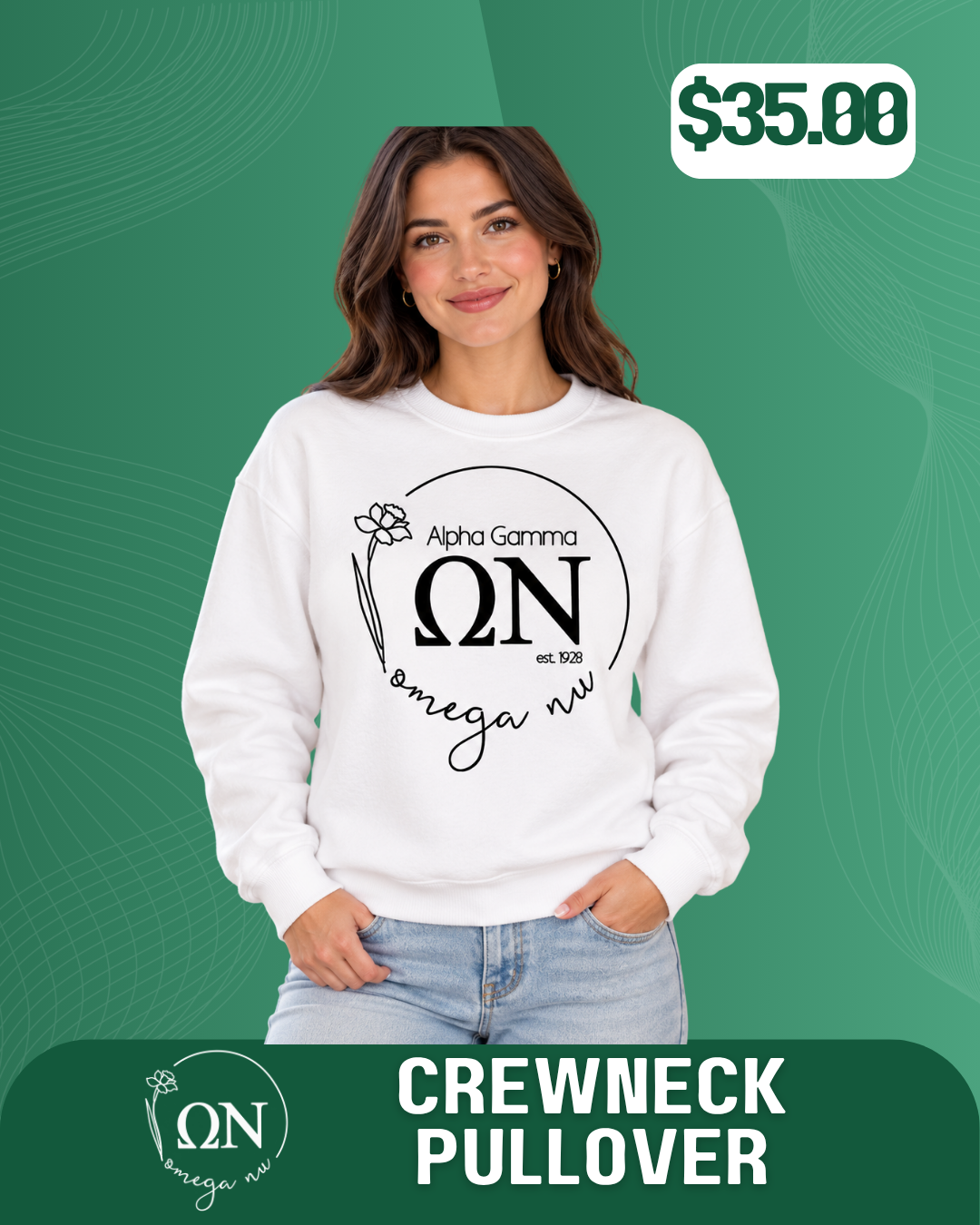 Women's Crewneck Sweatshirt White