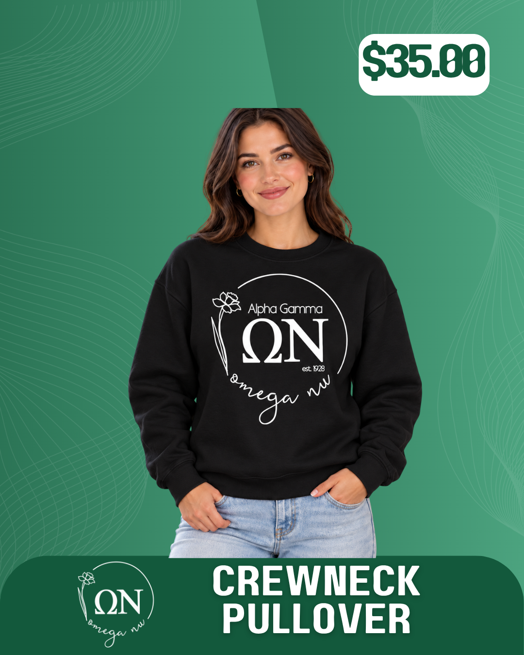 Women's Crewneck Sweatshirt Black